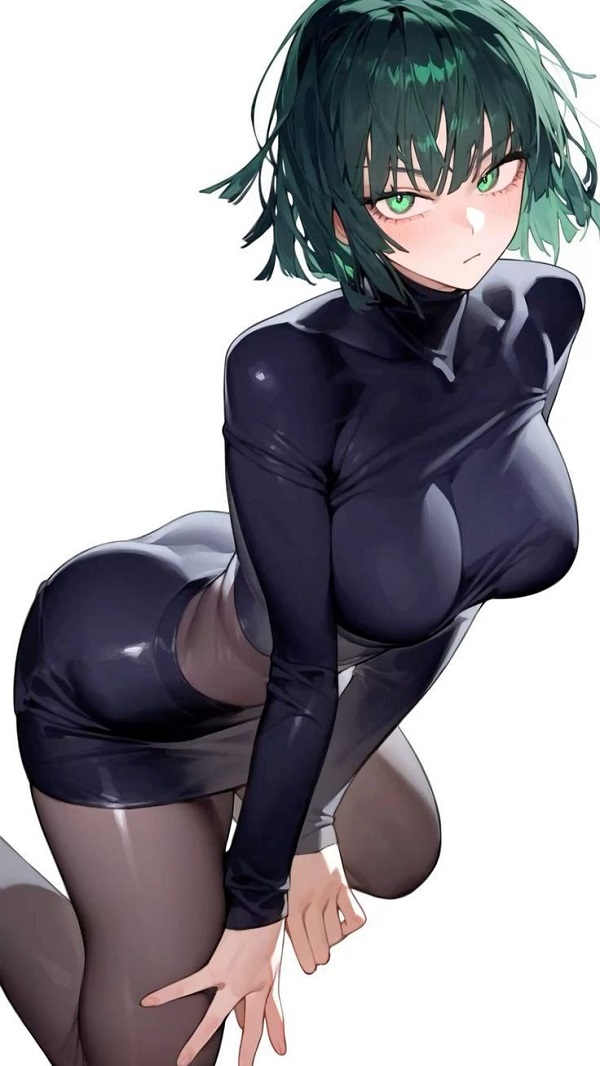 Cô gái anime lạnh lùng mặc đồ đen