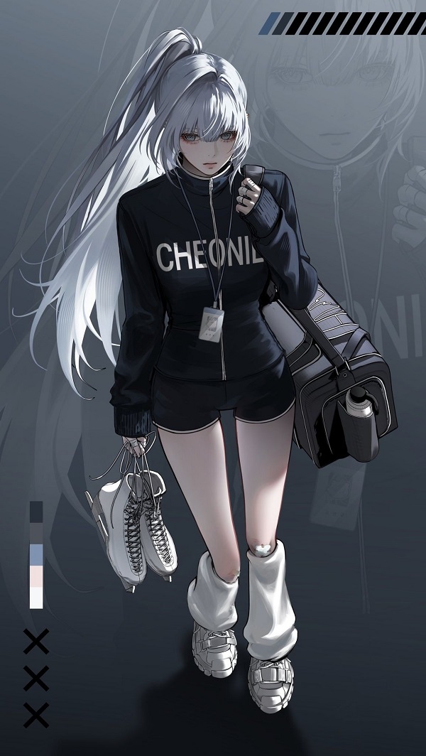 Nữ sinh anime ngầu với tai nghe