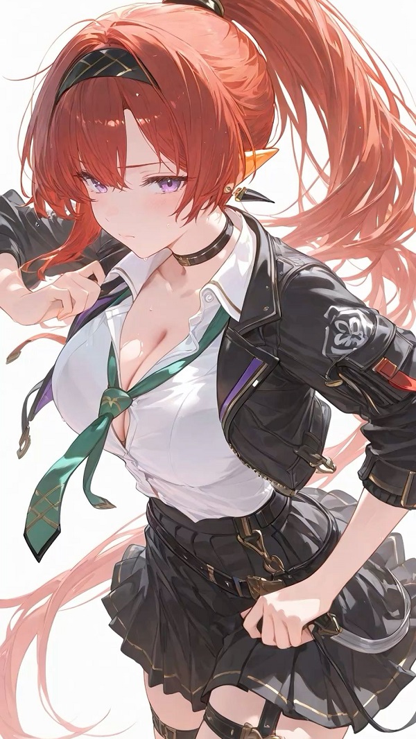 Gái anime mặt đỏ vì tức giận