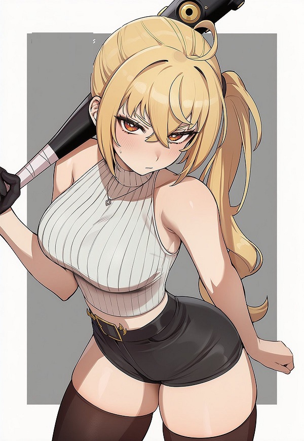 Hình anime girl bặm môi khi giận
