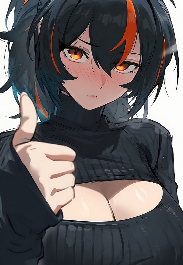 Cô nàng anime lườm yêu đáng yêu