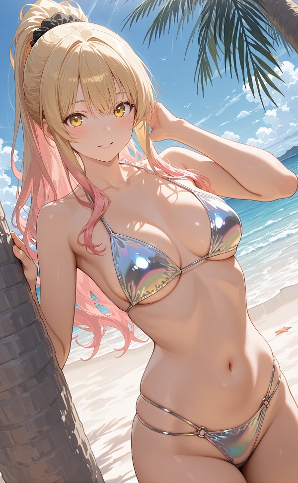 Gái anime mặc bikini 
