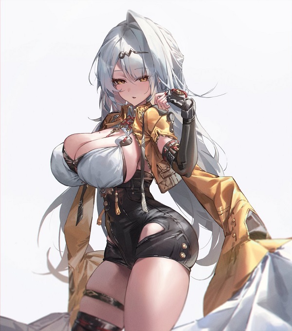 Gái anime tóc tết, váy ngắn truyền thống cách tân.