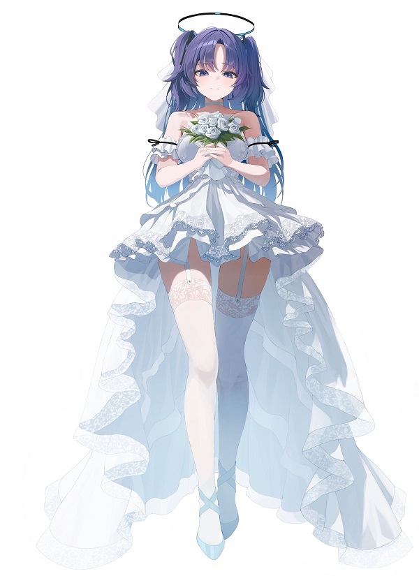 Gái xinh anime mặc váy ngắn xếp tầng, bồng bềnh.