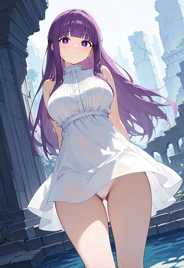 Nhân vật anime váy ngắn và áo khoác bomber, "chất".