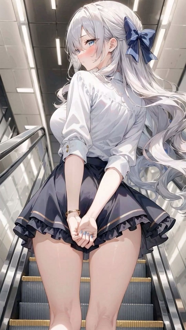 Gái xinh anime mặc váy ngắn