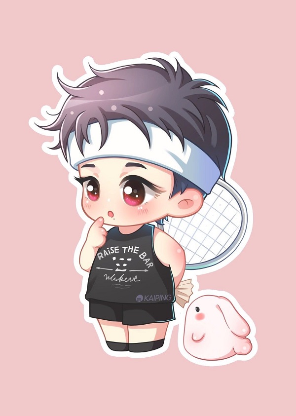 Nhân vật chibi nam với đôi tai thú (mèo, chó), rất dễ thương. Nhân vật chibi nam với đôi tai thú (mèo, chó), rất dễ thương. 