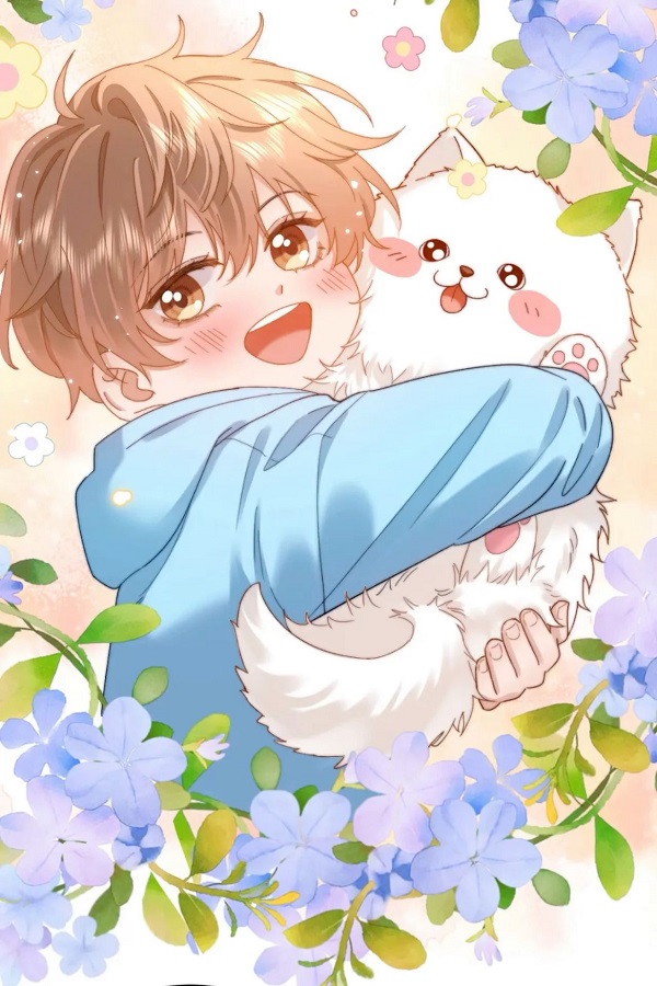 Nhân vật chibi nam với đôi má ửng hồng, biểu cảm ngại ngùng.