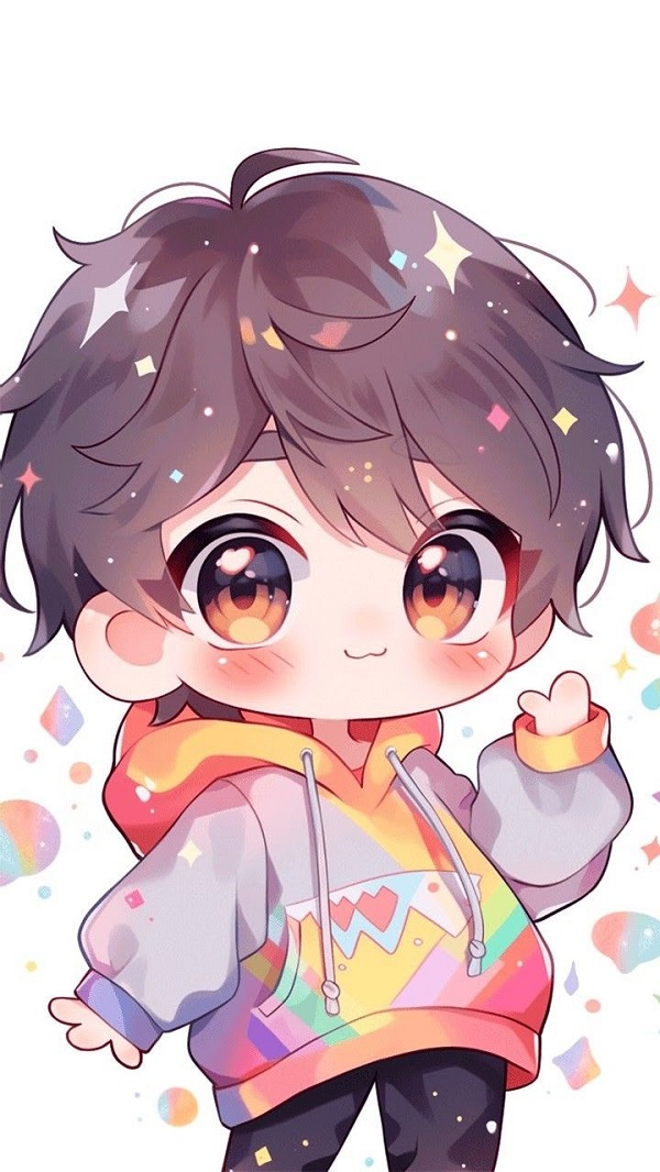 Hình ảnh anime chibi cute nam ngộ nghĩnh.