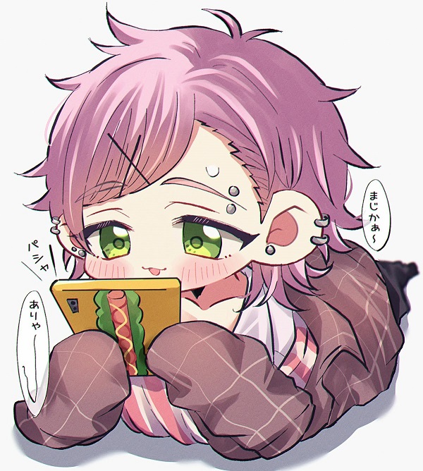 Nhân vật chibi nam đang ngồi trên lưng một con vật lớn 