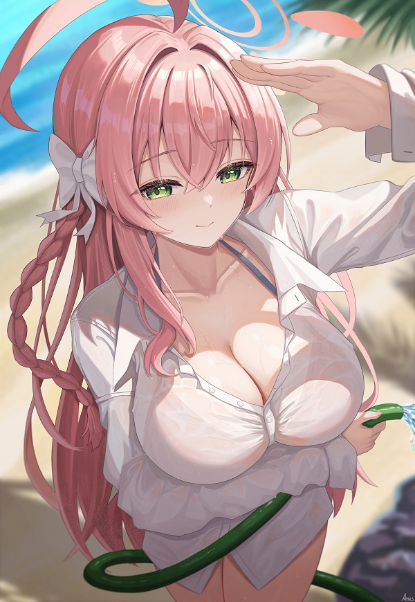 Gái anime với ánh nhìn đắm đuối