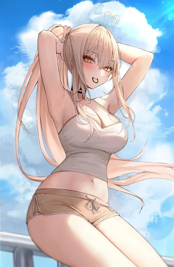 Thiếu nữ anime che ô giữa cơn mưa đêm