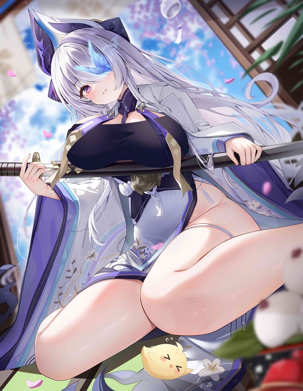 Nữ thần anime với vết son đỏ quyến rũ