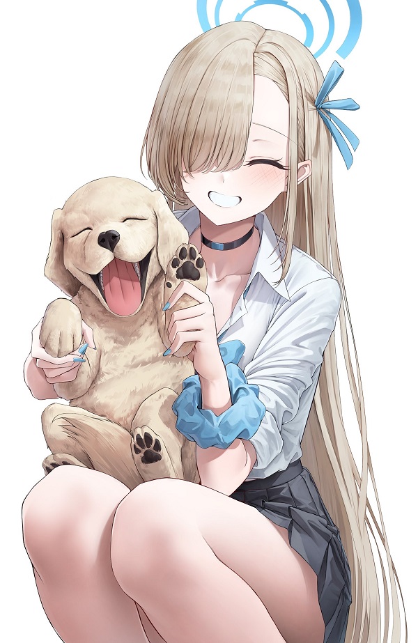 Hình ảnh cô gái cute anime với mái tóc tết cầu kỳ, trang sức lấp lánh.
