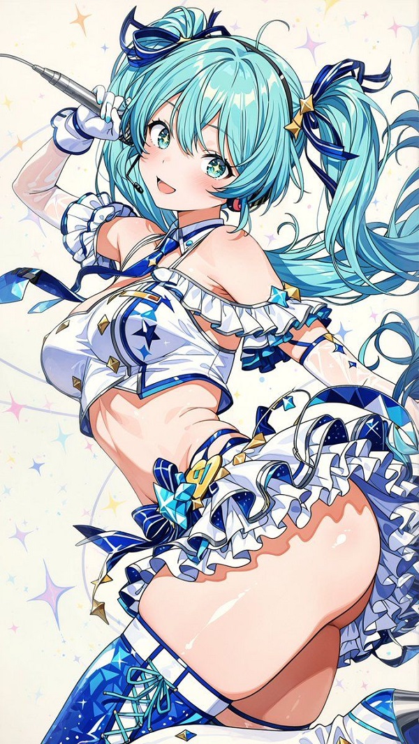 Hình ảnh cô gái cute anime như một thiên thần.