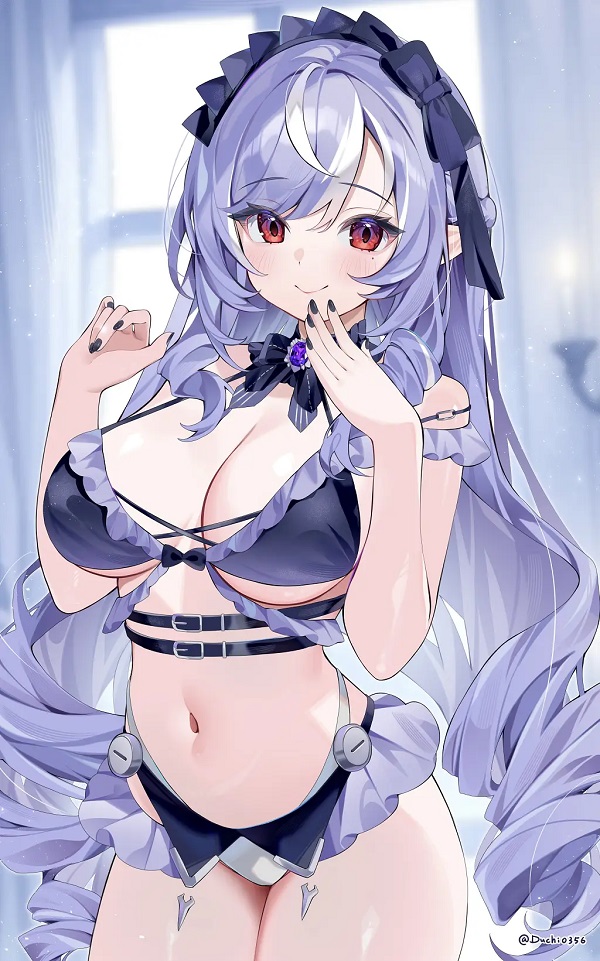Bikini vàng và background trời xanh mây trắng