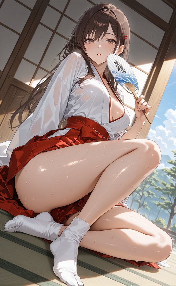 Hình ảnh một cô gái anime đang tạo dáng với đạo cụ, rất chuyên nghiệp và nghệ thuật.