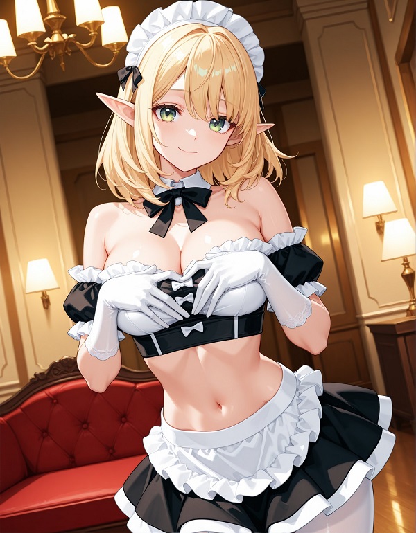 Cô gái anime trong trang phục thời trang, phong cách, thể hiện gu thẩm mỹ tinh tế.