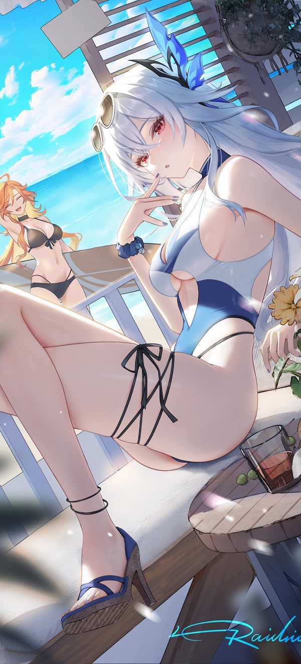 Hình nền cô gái anime trong đêm tuyết