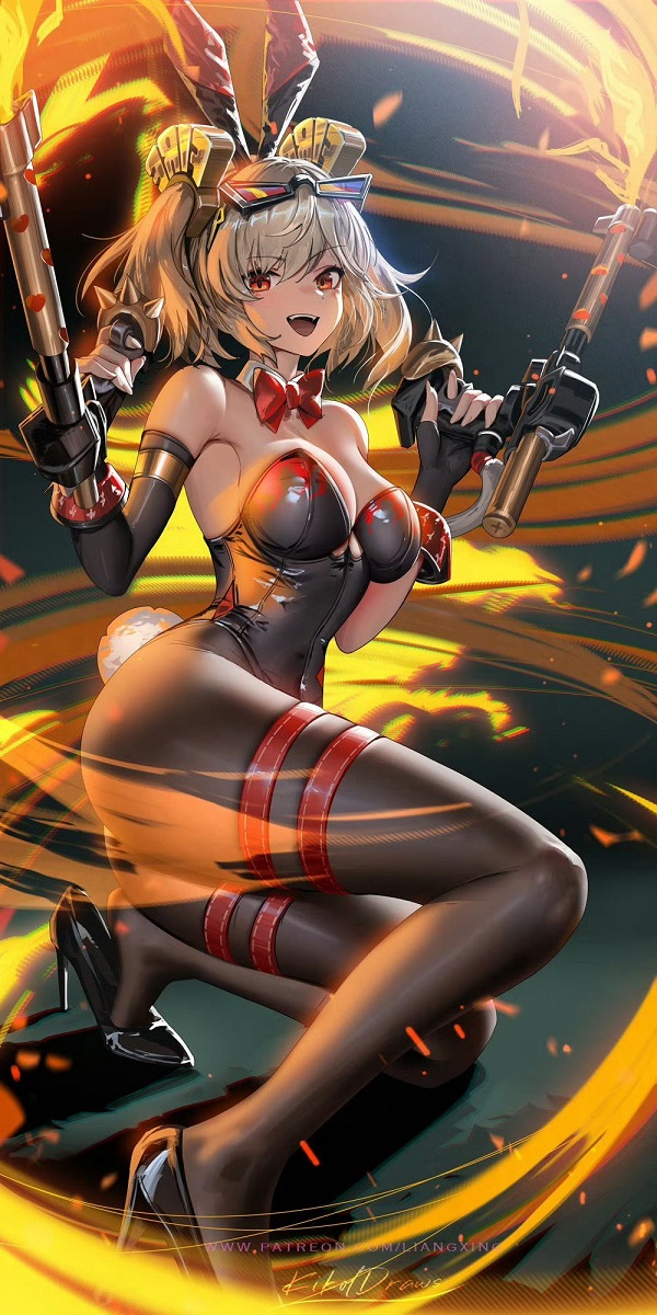Gái anime trong trang phục thỏ đáng yêu