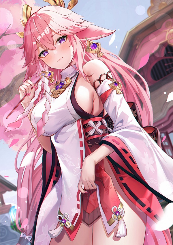 Gái anime cầm ô trong mưa buồn