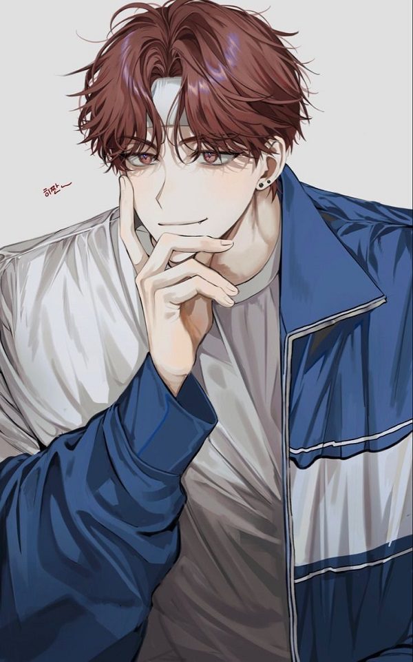 Ảnh anime trai cầm kiếm với biểu cảm quyết đoán