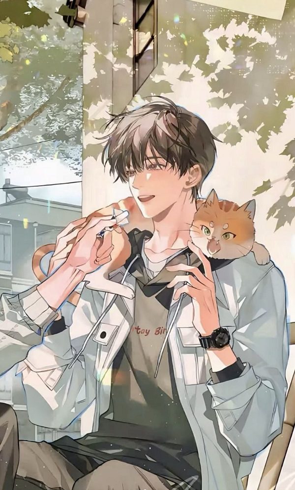 Trai anime tóc bạch kim thần thái như hoàng tử