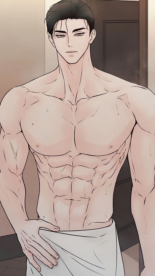 Trai anime sáu múi tạo dáng thể thao