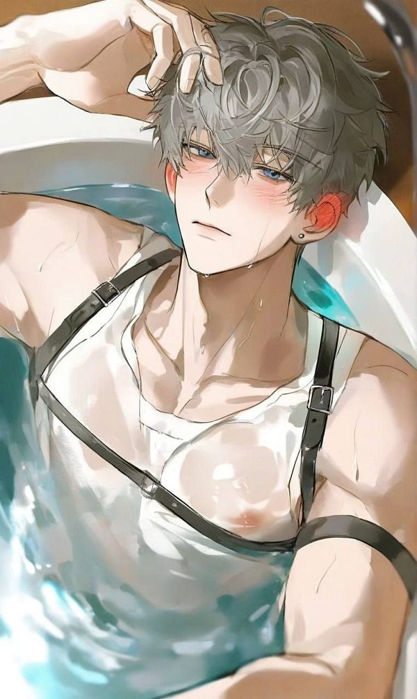 Nhân vật anime khoe múi dưới ánh trăng