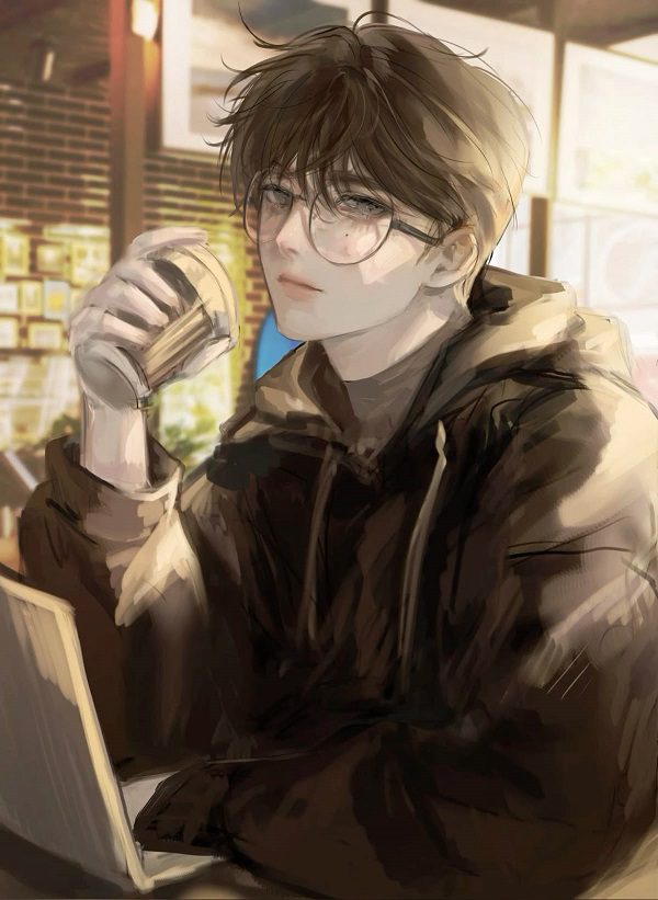 Trai anime ngầu cute với ánh nhìn xa xăm