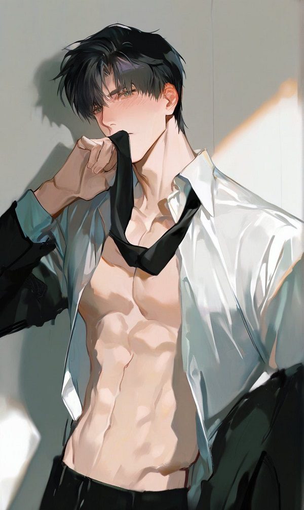Gương mặt lạnh lùng của chàng trai anime cute