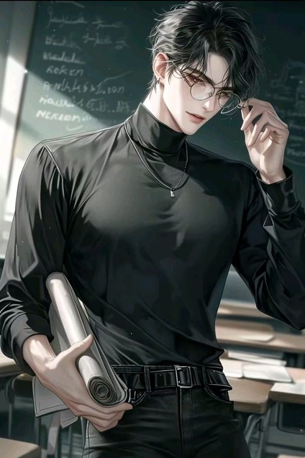 Hình ảnh anime ngầu cute nam trong phòng học