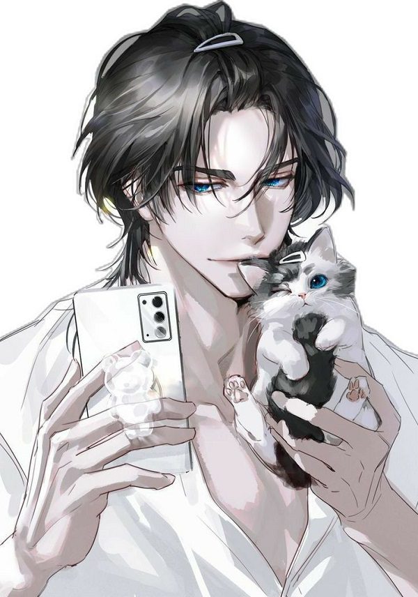 Anime nam ngầu cute với nụ cười bí ẩn
