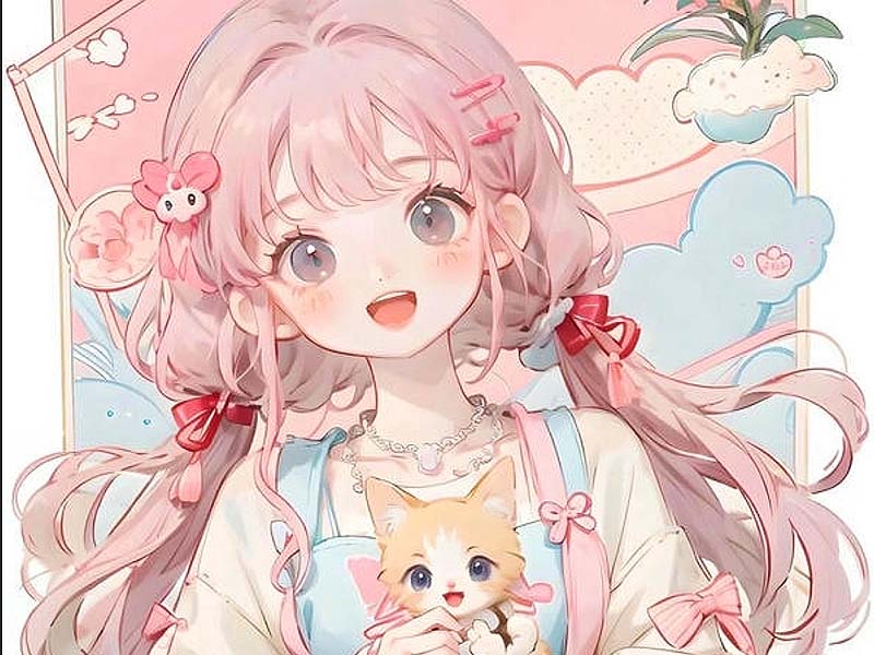 Ngất Ngây Với Bộ Ảnh Anime Nữ Cute Dễ Thương Siêu Đáng Yêu